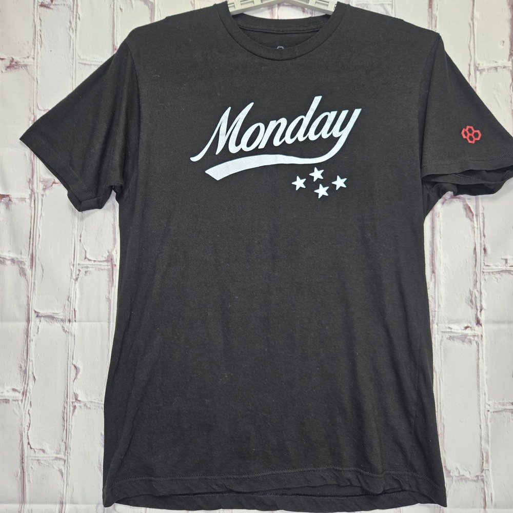 Rudis TShirt Black Monday Stars Graphic Wrestling Lifestyle Mens Large LG